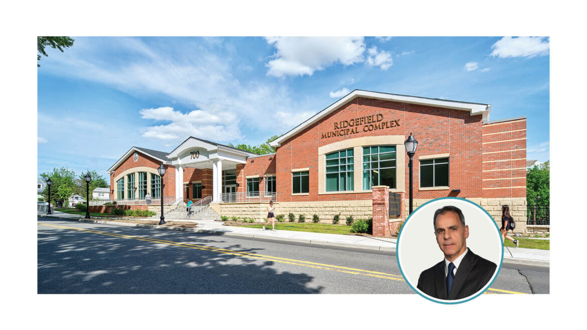 Ridgefield Municipal Complex exterior and the author's photo.