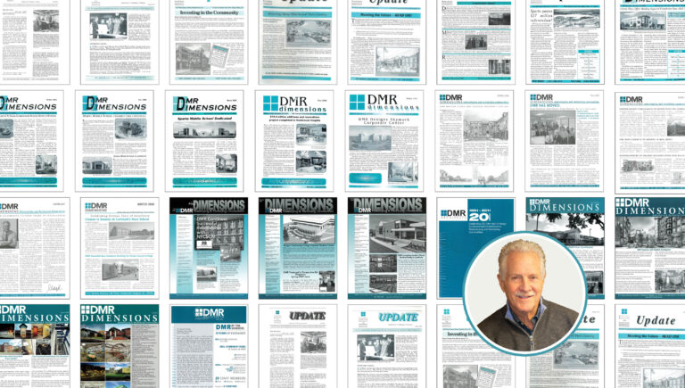 A collage of 30 years of newsletters covers and the author's photo.