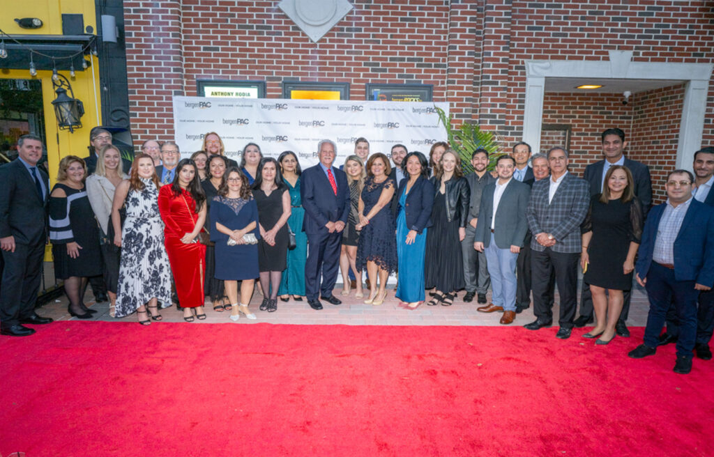 DMR Architects team post on the red carpet of the bergenPAC fundraising gala.